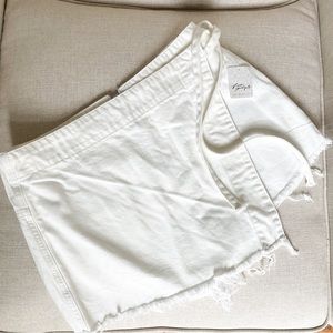 Free People white jean skort